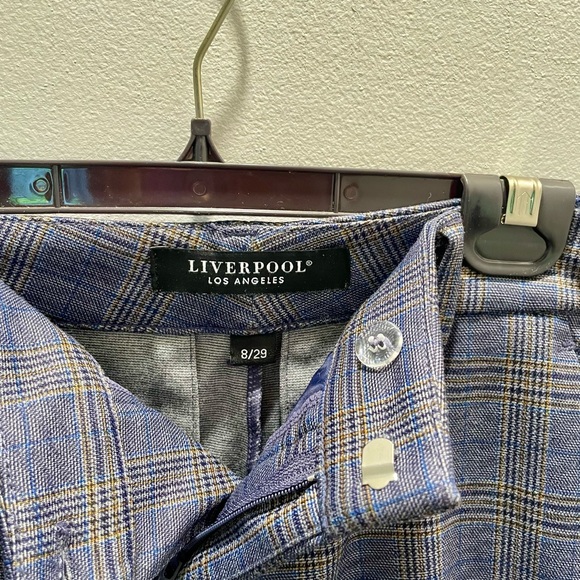 Liverpool Crop Plaid Pants - Picture 2 of 3